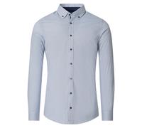 Businesshemd VENTI "VENTI Businesshemd Print", Herren, Gr. 45, Normalgrößen, blau, 97% Baumwolle, 3% Elasthan, bedruckt, sehr figurbetont, Hemden (67855635-45) blau