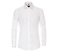 Venti Herrenhemd Slim Fit bügelfrei Kent-Kragen Weiß Größe 37