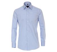 Venti Businesshemd Slim Fit Langarm Kentkragen Popeline 100% Baumwolle Hellblau Größe 38