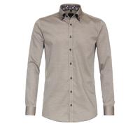 Venti Body Fit Hemd braun, Einfarbig