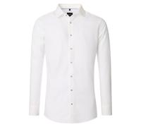 Businesshemd VENTI "VENTI Businesshemd uni", Herren, Gr. 39, Normalgrößen, 21, scheeweiß, 100% Baumwolle, unifarben, schmal, Hemden (45781614-39) 21, scheeweiß