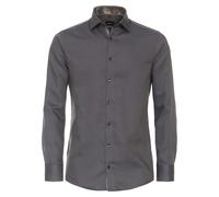 Businesshemd VENTI "VENTI Businesshemd uni", Herren, Gr. 39, Normalgrößen, blau (dunkelblau), 100% Baumwolle, unifarben, schmal, Hemden (34668501-39) dunkelblau