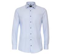 Businesshemd VENTI "VENTI Businesshemd uni", Herren, Gr. 39, Normalgrößen, blau (hellblau), 100% Baumwolle, unifarben, schmal, Hemden (82352012-39) hellblau