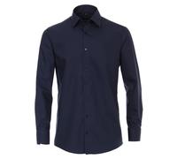 Businesshemd VENTI "VENTI Businesshemd uni", Herren, Gr. 40, Normalgrößen, blau (dunkelblau), 100% Baumwolle, unifarben, schmal, Hemden (15967624-40) dunkelblau