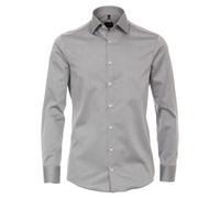Businesshemd VENTI "VENTI Businesshemd uni", Herren, Gr. 40, Normalgrößen, grau (hellgrau), 100% Baumwolle, unifarben, schmal, Hemden (47124351-40) hellgrau