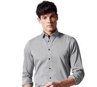 Businesshemd VENTI "VENTI Businesshemd uni", Herren, Gr. 42, Normalgrößen, grau (hellgrau), 100% Baumwolle, unifarben, schmal, Hemden (23765866-42) hellgrau