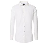 Businesshemd VENTI "VENTI Businesshemd uni", Herren, Gr. 42, Normalgrößen, weiß (21, scheeweiß), 100% Baumwolle, unifarben, schmal, Hemden (45781614-42) 21, scheeweiß