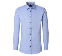 Businesshemd VENTI "VENTI Businesshemd uni", Herren, Gr. 43, Normalgrößen, blau, 100% Baumwolle, unifarben, sehr figurbetont, Hemden (86437219-43) blau