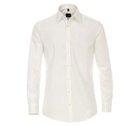 Businesshemd VENTI "VENTI Businesshemd uni", Herren, Gr. 43, Normalgrößen, weiß (weißbeige), 100% Baumwolle, unifarben, schmal, Hemden (19358110-43) weißbeige