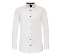 Venti Body Fit Hemd weiss, Faux-uni