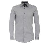 Venti Body Fit Hemd silber, Faux-uni
