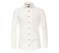 Venti Hemd Modern Fit – 100% Baumwolle, unifarben, schmal – Herren Weiß (Ivory) Gr. 46