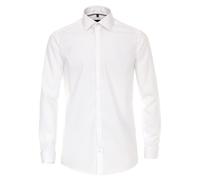 Businesshemd VENTI "VENTI Businesshemd uni", Herren, Gr. 48, Normalgrößen, weiß, 100% Baumwolle, unifarben, schmal, Hemden (62645404-48) weiß