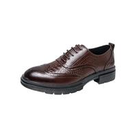 Businessschuhe Herren Brogue Schnürhalbschuhe Anzugschuhe Leder Oxford Derby Elegante Herrenschuhe Klassisch Bequem Atmungsaktiv Formelle Schuhe Büro Hochzeit Business Alltag Freizeit