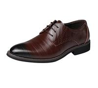 Businessschuhe Herren Spitze Anzugschuhe Leder Halbschuhe Oxford Derby Einfarbig Elegante Herrenschuhe Klassisch Komfortabel Büro Hochzeit Business Alltag Formelle Schuhe