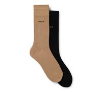 Businesssocken BOSS "2P RS Bamboo 1027", Herren, Gr. 39-42, beige (medium beige 260), Viskose, unifarben, elastisch, Socken, mit Strickbündchen (98317813-39) medium beige 260