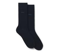 Businesssocken BOSS "2P RS Bamboo 1027", Herren, Gr. 39-42, blau (dunkelblau 401), Viskose, unifarben, elastisch, Socken, mit Strickbündchen (13826163-39) dunkelblau 401