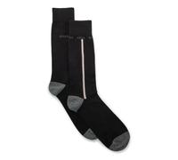 Businesssocken BOSS "2P RS Iconic CC", Herren, Gr. 43-46, schwarz (schwarz 001), Baumwollmischung, unifarben, elastisch, Socken, mit Kontraststreifen an der Seite (94953631-43) schwarz 001