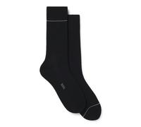 Businesssocken BOSS "2P RS Light rib CC", Herren, Gr. 43-46, schwarz (schwarz 001), Baumwollmischung, unifarben, elastisch, Socken (32749639-43) schwarz 001