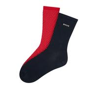 Businesssocken BOSS "2P RS ShineDiam CC W", Damen, Gr. 39-42, bunt (bright rot 620), Baumwollmischung, elastisch, Socken, mittelhoch (61653921-39) bright rot 620