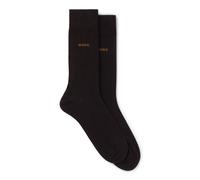 BOSS Zweierpack Business-Socken aus kompakter, softer Baumwolle - Style 2P RS Uni CC, 50516616 Dunkelbraun 39-42