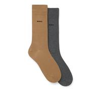 Businesssocken BOSS "2P RS Uni CC", Jungen, Gr. 47-50, braun (medium beige 262), Baumwollmischung, normal, Socken, mit Markenlogo (79320966-47) medium beige 262