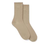 Businesssocken BOSS "2P RS Uni Logo CC W", Damen, Gr. 35-38, beige (medium beige 261), Baumwolle, unifarben, normal, Socken, mit BOSS Schriftzug (69083818-35) medium beige 261