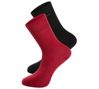 Businesssocken BOSS "2P RS Uni Logo CC W", Damen, Gr. 35-38, rot (dunkelrot), Baumwolle, normal, Socken, mit BOSS Schriftzug (93149454-35) dunkelrot