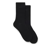 Businesssocken BOSS "2P RS Uni Logo CC W", Herren, Gr. 35-38, schwarz (schwarz 001), Baumwolle, unifarben, normal, Socken, mit BOSS Schriftzug (39866469-35) schwarz 001