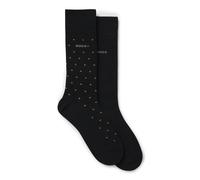 Businesssocken BOSS "2PRS MiniDot VIBambo", Herren, Gr. 43-46, schwarz 001, Elasthan, Polyamid, Viskose, unifarben, elastisch, Socken (40854069-43) schwarz 001