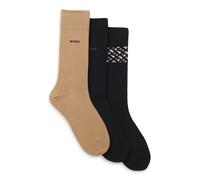 Businesssocken BOSS "3P RS Giftset CC", Herren, Gr. 40-46, beige (open miscellaneous 960), Baumwollmischung, gemustert, normal, Socken, mit Strickbündchen (56473808-40) open miscellaneous 960