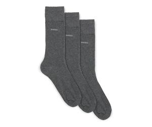Businesssocken BOSS "3P RS Uni CC", Herren, Gr. 39-42, grau (medium grau 031), Baumwollmischung, elastisch, Socken, mittelhoch, verstärkte Zehen- und Fersenpartie (30384242-39) medium grau 031