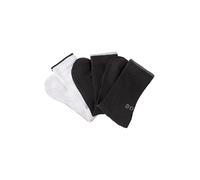 Businesssocken BOSS "3PQS Rib Logo Bam", Herren, Gr. 43-46, schwarz (schwarz, weiß), Baumwolle, unifarben, elastisch, Socken, mit Kontraststreifen (18308105-43) schwarz, weiß