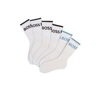 Businesssocken BOSS "6P QS Stripe CC", Jungen, Gr. 39-42, weiß (open miscellaneous 965), Baumwollmischung, elastisch, Socken, mit BOSS Schriftzug (99045466-39) open miscellaneous 965