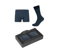 Businesssocken CAMANO "Socken und Boxershorts Geschenkset comfort", Herren, Gr. L, navy mix, Baumwolle, Elasthan, Socken, mit elastischem Bund (58973108-L) navy mix