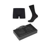 Businesssocken CAMANO "Socken und Boxershorts Geschenkset comfort", Herren, Gr. M, grau (castlerock), Baumwolle, Elasthan, unifarben, Socken, mit elastischem Bund (69203648-M) castlerock