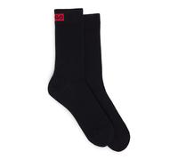 Businesssocken HUGO UNDERWEAR "2P RS LABEL CC W", Damen, Gr. 39-42, schwarz, Baumwollmischung, unifarben, normal, Socken, mit eingesticktem Markenlabel (64330644-39) schwarz