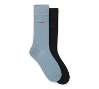 Businesssocken HUGO UNDERWEAR "2P RS UNI CC", Herren, Gr. 43-46, light, pastel blau 456, Baumwollmischung, unifarben, elastisch, Socken, mit kontrastfarbenem HUGO Logo-Schriftzug (23911766-43) light,