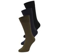 Businesssocken HUGO UNDERWEAR "3P RS UNI CC", Jungen, Gr. 39-42, bunt (medium grau 032), Baumwollmischung, elastisch, Socken, mit kontrastfarbenen HUGO Logo-Schriftzug (97509611-39) medium grau 032