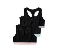 Bustier BENCH., Mädchen, Gr. 146/152, N-Gr, schwarz, Jersey, Obermaterial: 90% Baumwolle, 10% Elasthan (LYCRA), unifarben, körpernah, BHs Bustier, in sportlicher Optik mit Ringerrücken (30979725-146)