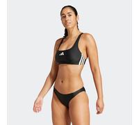 Bustier-Bikini ADIDAS PERFORMANCE "3-STREIFEN V-BACK BIKINI", Damen, Gr. 42, N-Gr, schwarz-weiß (schwarz, weiß), Obermaterial: 78% Polyamid, 22% Elasthan, Bikini-Sets (73748609-42) schwarz, weiß