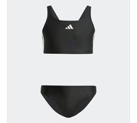 adidas 3-Streifen V-Back Bikini Mädchen JN6581 - black/white 128
