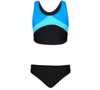Bustier-Bikini AQUARTI "Bikini Mädchen Sport Bikini Racerback Bustier & Bikinislip", Mädchen, Gr. 134, N-Gr, blau (schwarz, türkis, himmelblau), Obermaterial: 80% Polyamid PA. 20% Elasthan EL., Bikini