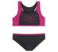 Bustier-Bikini BENCH., Mädchen, Gr. 146/152, N-Gr, schwarz (schwarz, pink), Recycling-Polyamid, kontrastfarbene Details, Bikini-Sets, mit kontrastfarbigen Einsätzen (35003760-146) schwarz, pink
