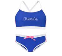 Bustier-Bikini BENCH., Mädchen, Gr. 158/164, N-Gr, blau (blau, pink), Polyamid, Bikini-Sets, mit Kontrastdetails (499573-158) blau, pink