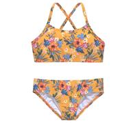 Bustier-Bikini BENCH. "Maui Kids", Mädchen, Gr. 134/140, N-Gr, gelb (gelb, bedruckt), Polyamid, bedruckt, geblümt, Bikini-Sets Bikini, mit trendigem Druck (36177226-134) gelb, bedruckt