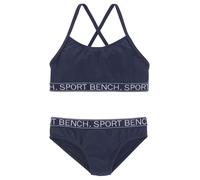Bustier-Bikini BENCH. "Yva Kids", Mädchen, Gr. 134/140, N-Gr, blau (marine), Recycling-Polyamid, unifarben, Bikini-Sets, in sportlichem Design und Farben (89817460-134) marine