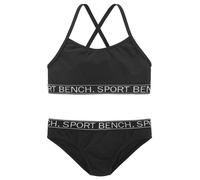 Bustier-Bikini BENCH. "Yva Kids", Mädchen, Gr. 158/164, N-Gr, schwarz, Recycling-Polyamid, unifarben, Bikini-Sets, in sportlichem Design und Farben (81686404-158) schwarz