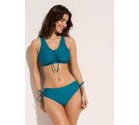 Bustier-Bikini BONPRIX, Damen, Gr. 44, N-Gr, petrol, Obermaterial: 80% Polyamid, 20% Elasthan. Futter: 100% Polyester, Bikini-Sets, verschiedene Größen, sportlicher Stil, mit Klickverschluss (11741832