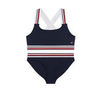 Bustier-Bikini "BRALETTE SET", Mädchen, Gr. 140/146, N-Gr, schwarz night navy, Microfaser, Obermaterial: 80% Nylon, 20% Elasthan, TOMMY HILFIGER SWIMWEAR, Bikini-Sets (18946210-140) schwarz night navy